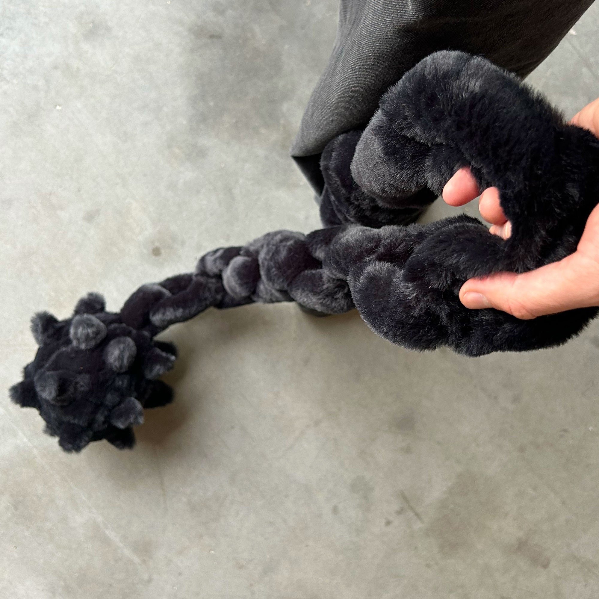 Black flail scarf