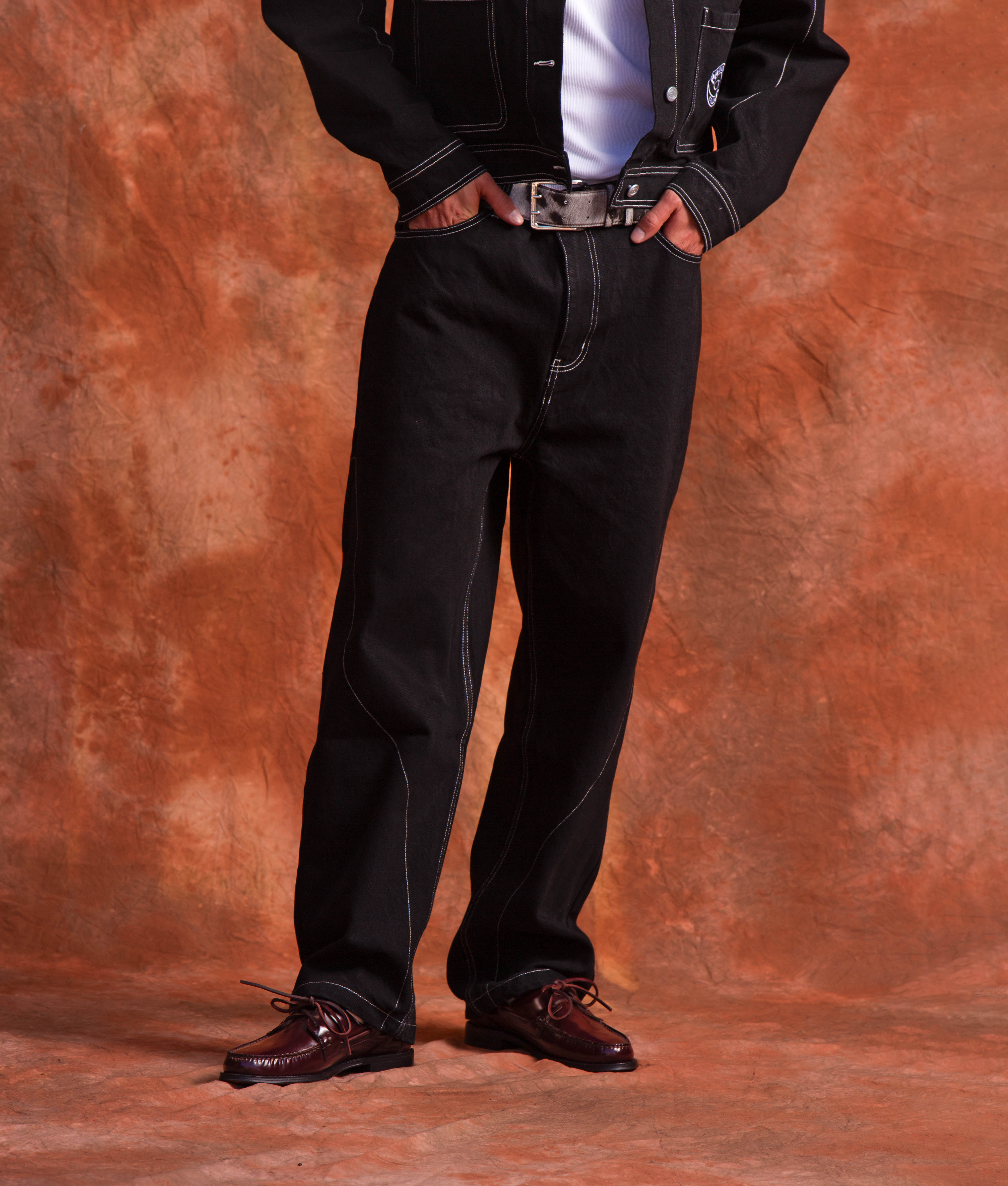 black denim trousers ; denim trousers men ; black trousers