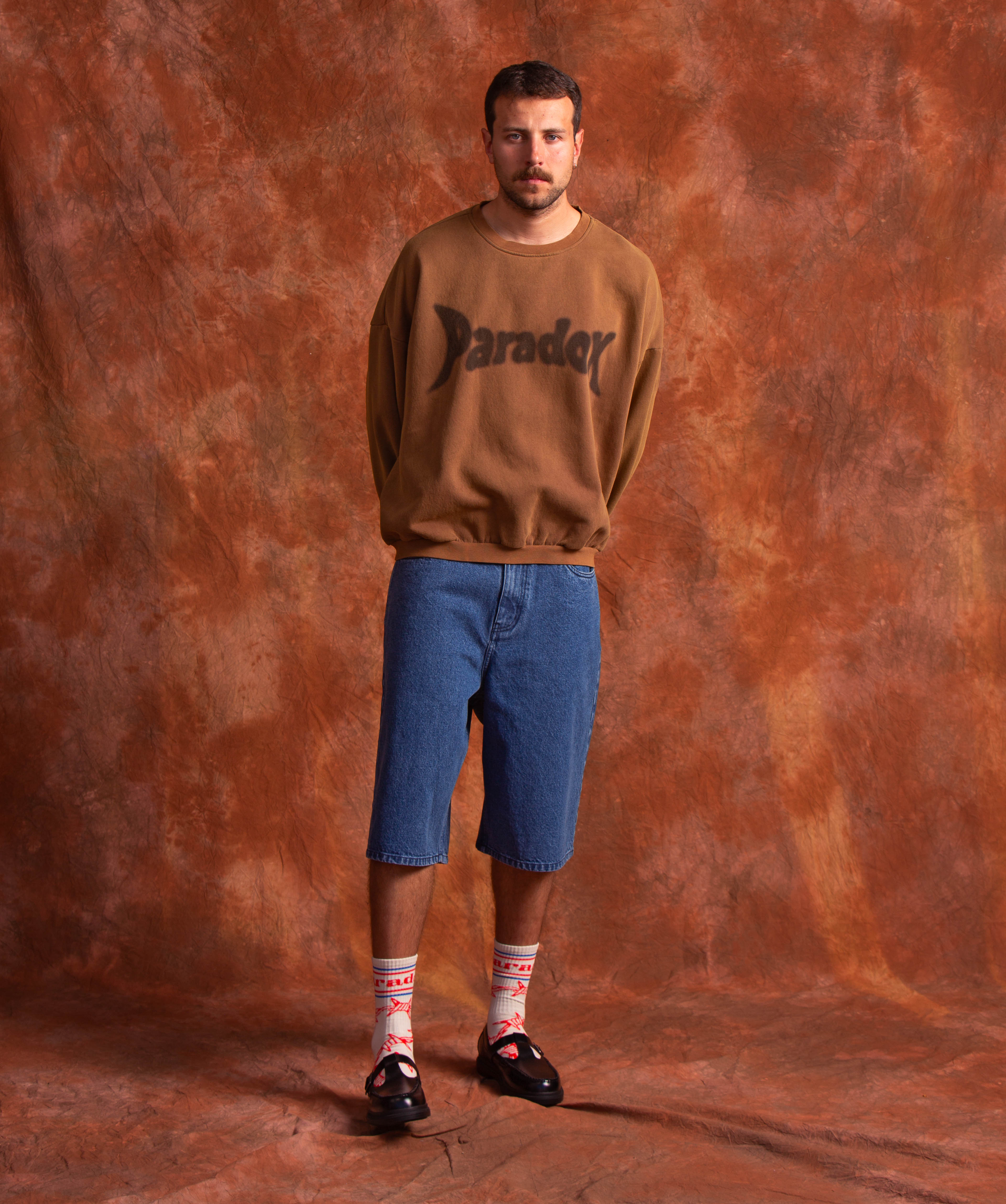 Crewneck hoodie men ; crewneck hoodie women ; brown crewneck hoodie