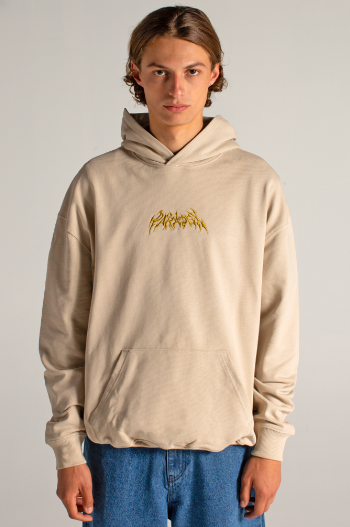 sand beige hoodie ; beige hoodie ; cotton hoodie ; embroidered hoodie ; men hoodie ; women hoodie