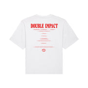 White Tee-shirt men ; White Tee-shirt woman ; Screen print Tee-Shirt ; Print Tee-shirt ; JeanJass Tee-shirt ; Double Impact Tee-Shirt