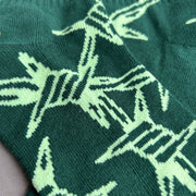 green socks ; cotton socks ; printed socks