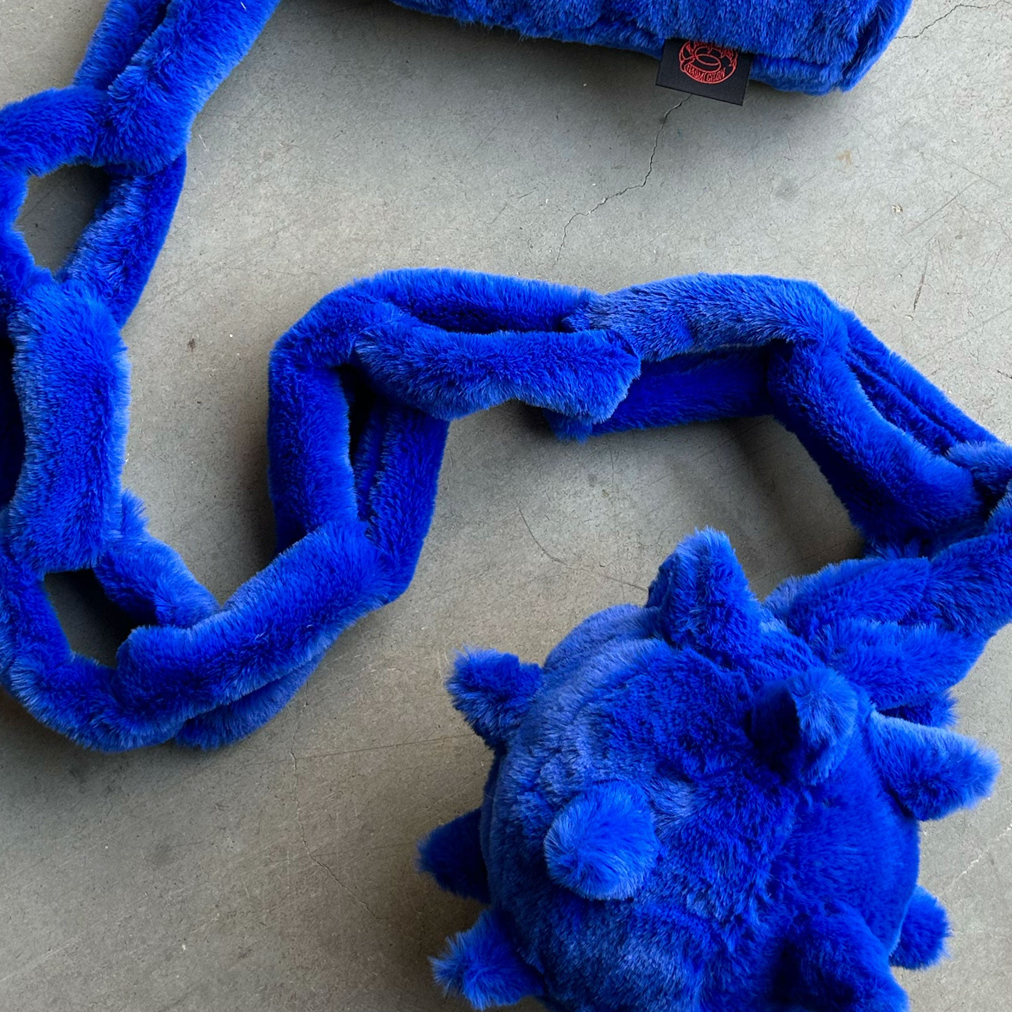 Blue flail scarf