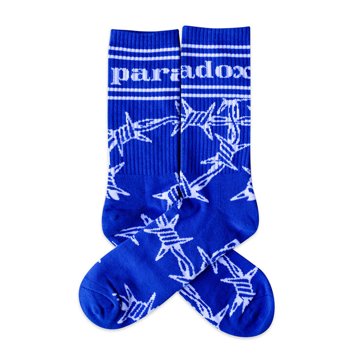 blue socks ; cotton socks 