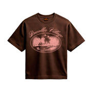 Brown Tee-shirt men ; Brown Tee-shirt woman ; Screen print Tee-Shirt ; Print Tee-shirt ; Bruxelles Tee-shirt ; Vintage Tee-Shirt
