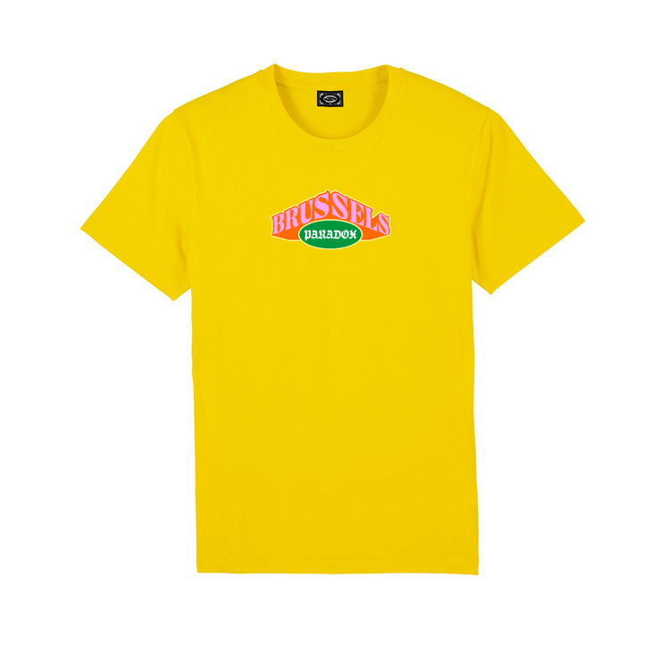 yellow tee-shirt men ; yellow tee-shirt women ; print tee-shirt ; tee-shirt summer ; brussels tee-shirt