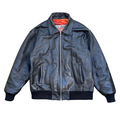 leather jacket ; designer leather jacket ; embossed leather jacket ; flame leather jacket ; men’s leather jacket ; women’s leather jacket ; unisex leather jacket