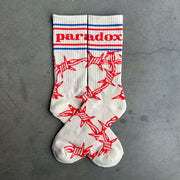 white socks ; cotton socks ; red socks ; printed socks