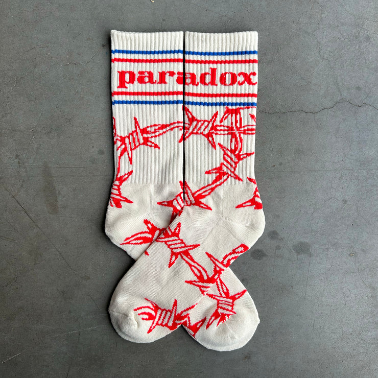 white socks ; cotton socks ; red socks ; printed socks