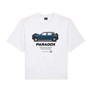 White tee-shirt men ; white tee-shirt women ; print tee-shirt ; car tee-shirt