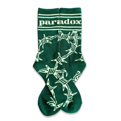 green socks ; cotton socks ; printed socks