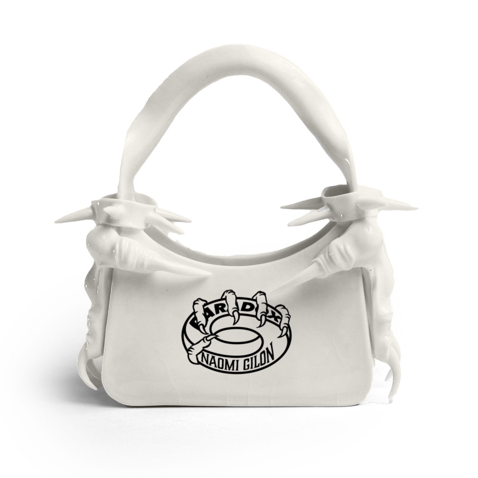 designer bag ; artistic bag ; porcelain bag ; Naomi Gilon bag ; women's designer handbag 