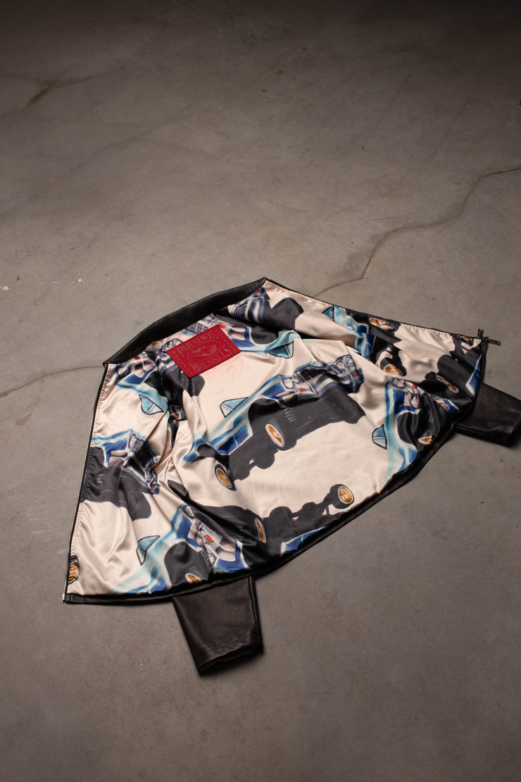 satin jacket ; lowrider cars ; cars illustration ; custom patch ; red patch