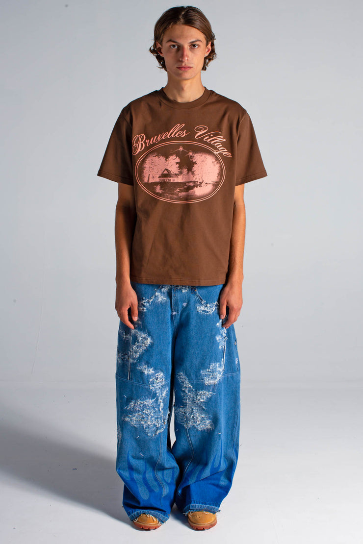 Bruxelles Village Brown Tee-shirt