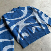 blue pullover ; pullover ; knitwear ; blue pullover men ; blue pullover women