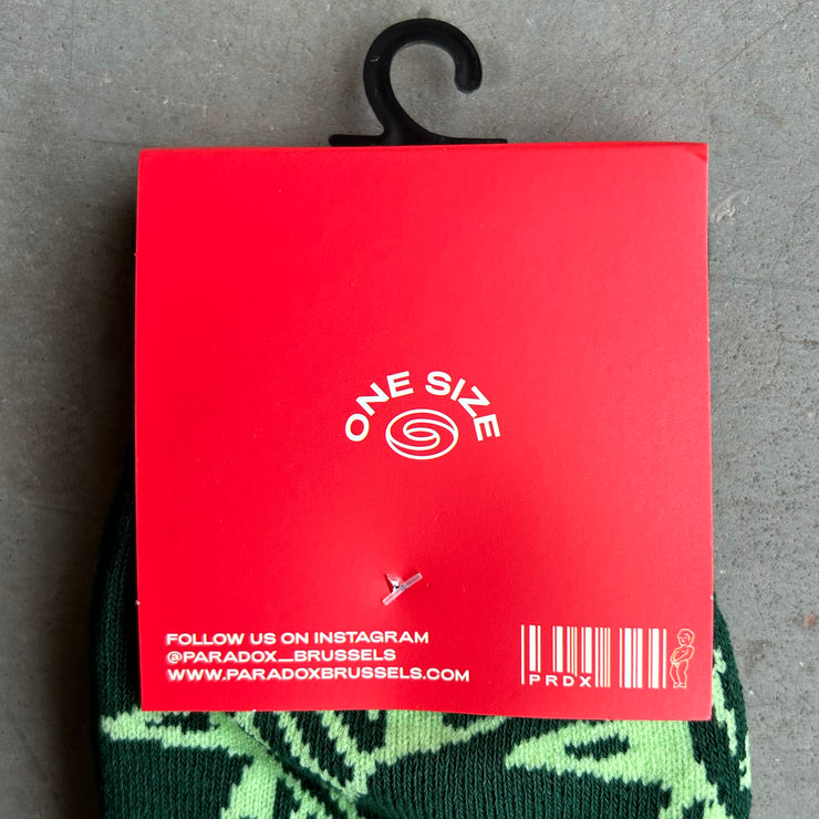 green socks ; cotton socks ; printed socks ; one size socks