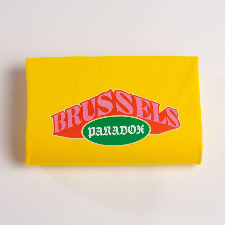 yellow tee-shirt men ; yellow tee-shirt women ; print tee-shirt ; tee-shirt summer ; brussels tee-shirt