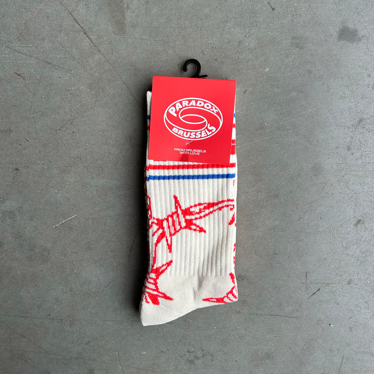 white socks ; cotton socks ; red socks ; printed socks