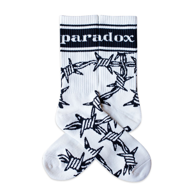 Cream black socks