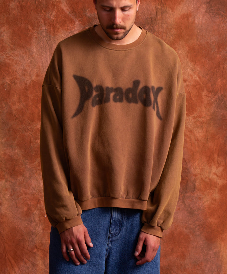 Crewneck hoodie men ; crewneck hoodie women ; brown crewneck hoodie 