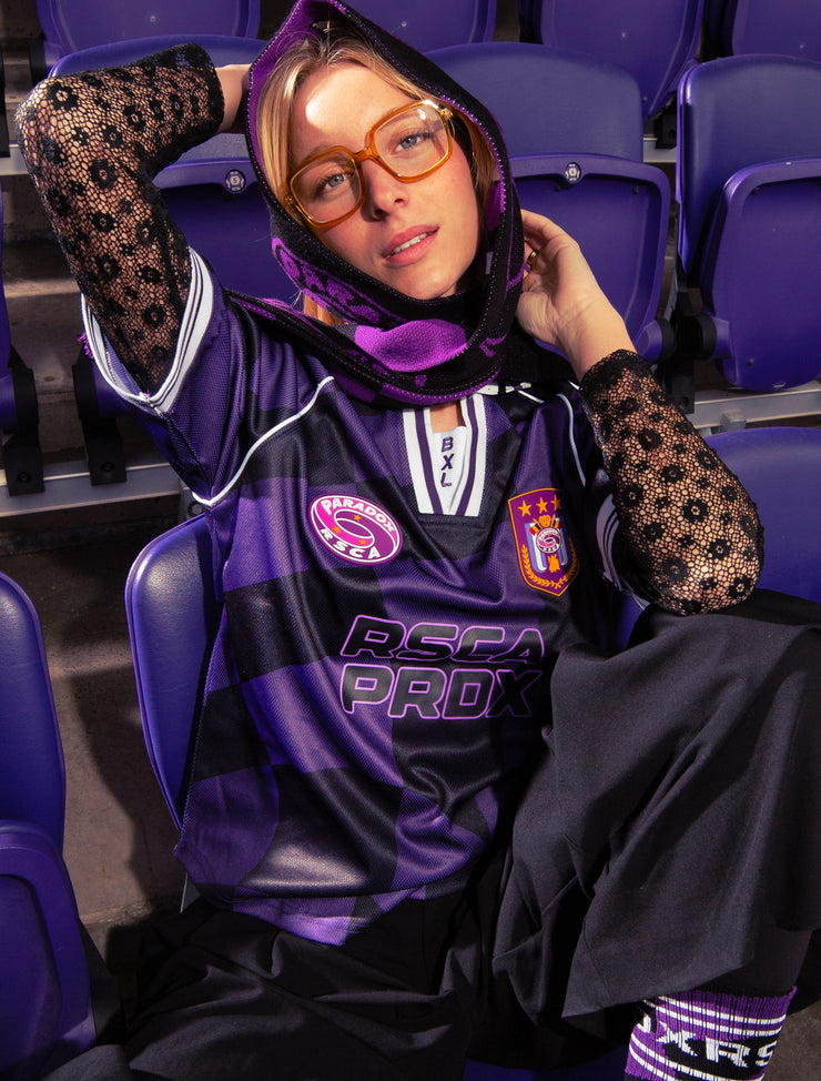 RSCA ; RSCA Anderlecht ; sportswear polo ; capsule collection ; purple polo ; polo men ; polo women ; polyester polo 