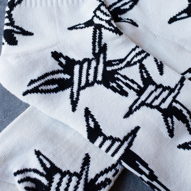 Cream black socks
