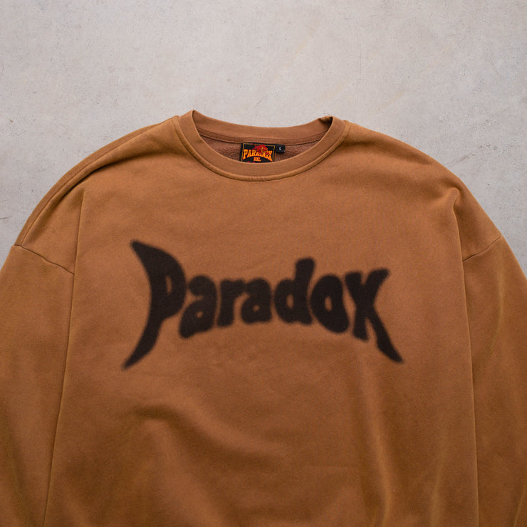 Crewneck hoodie men ; crewneck hoodie women ; brown crewneck hoodie ; injekt print hoodie