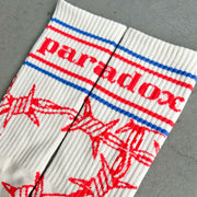 white socks ; cotton socks ; red socks ; printed socks