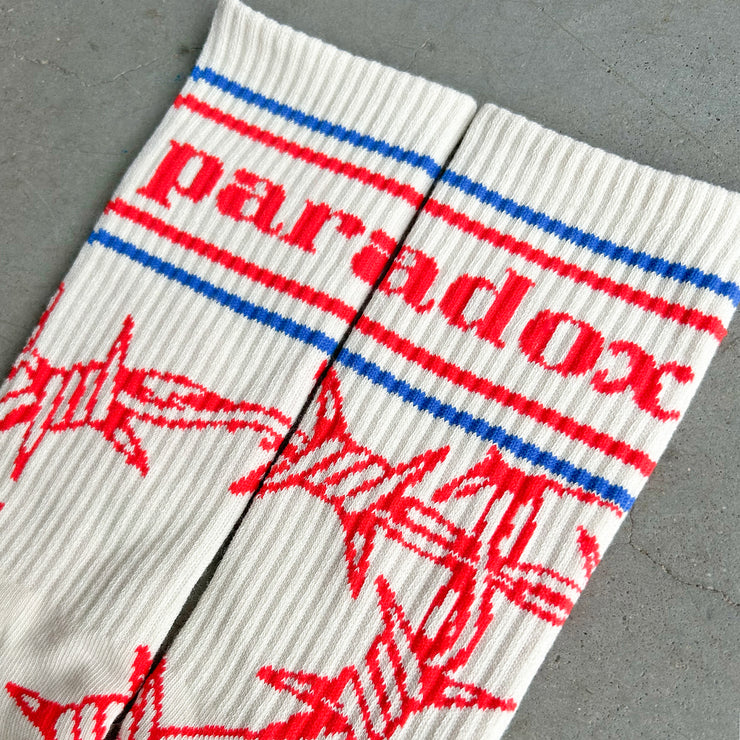 white socks ; cotton socks ; red socks ; printed socks