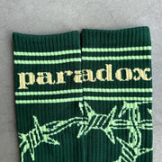 green socks ; cotton socks ; printed socks