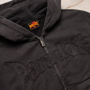 Zipper hoodie men ; zipper hoodie women ; black hoodie ; washed black hoodie ; zip-up hoodie ; cotton hoodie ; custom zipper pull ; custom woven neck label
