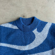 blue pullover ; pullover ; knitwear ; blue pullover men ; blue pullover women